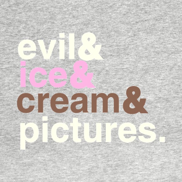 Evil Ice Cream Pictures Helvetica Shirt by EvilIceCream
